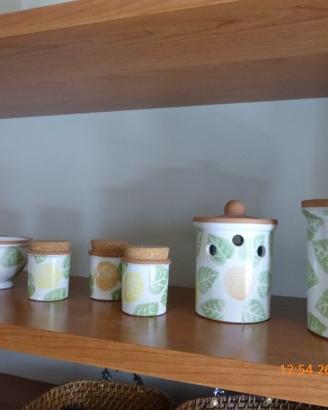 Set vasi da cucina + mortaio