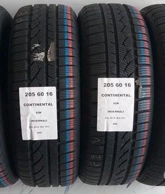 4 gomme 205 60 16 continental a655