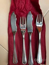 Posate da pesce per due in alpaca