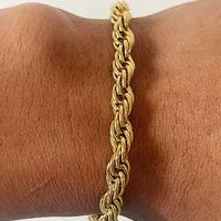 Bracciale cordone placc oro 18k