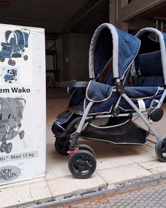Passeggino duo gemellare + sedia da tavolo