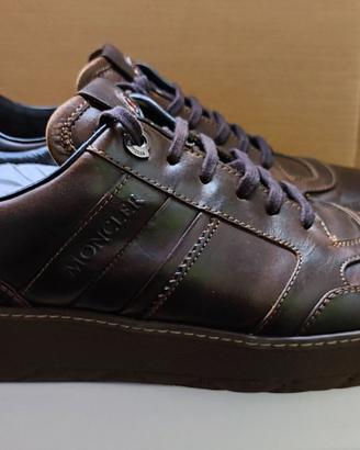 MONCLER sneakers pelle marrone 44
