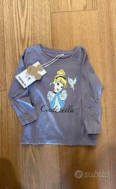 Maglia bambina Disney cenerentola nuova 104