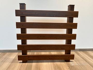 Recinzione in alluminio tinta legno