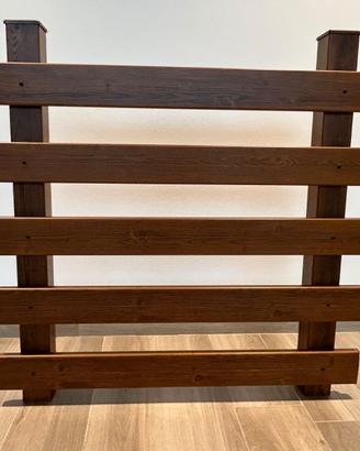 Recinzione in alluminio tinta legno