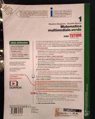 Matematica  multimediale verde volume 1