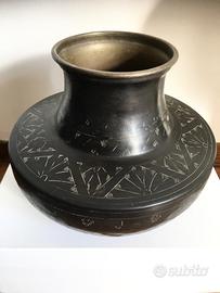 House Doctor vaso etnico in ottone decorato a mano