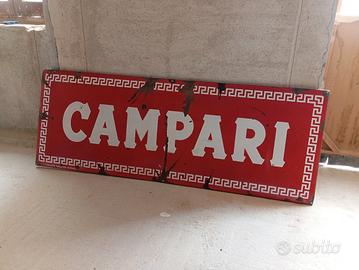 Insegna Smaltata Campari Cavalieri Vicenza Targa