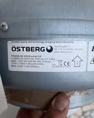 Estrattore aria ventilatore tubolare