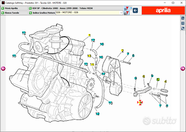 -Leva cambio Aprilia RSV R 1000 AP8106379