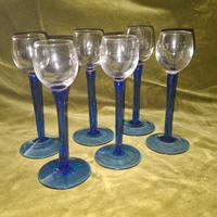 set sei bicchieri serie BLU fatti a mano