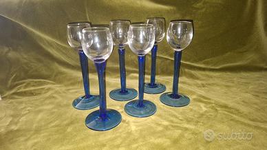 set sei bicchieri serie BLU fatti a mano