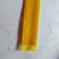 Passamaneria nastro in velluto giallo e rosa