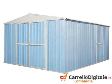 Box prefabbricato in acciaio 360x430cm azzurro