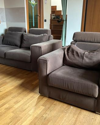 Divano letto, Poltrona e coppia pouf