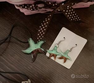 Parure  di gioielli in vetro di murano