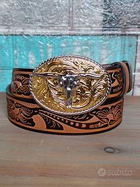 Cintura country nuova in vera pelle