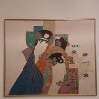 Quadro in seta di Fabriziani ,Le donne di Klimt
