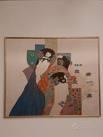 Quadro in seta di Fabriziani ,Le donne di Klimt