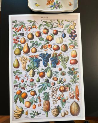 Stampa vintage cucina frutta ultra HD, carta lusso