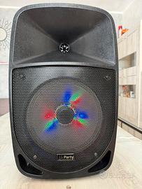 Cassa amplificata luci usb sd bluetooth