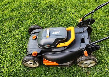WORX Tagliaerba mulching e cesto di raccolta