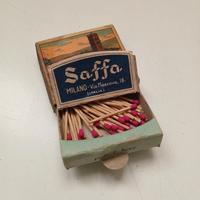 Antica scatola fiammiferi Saffa