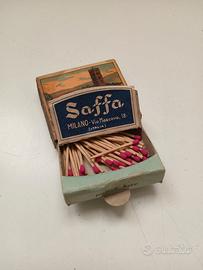 Antica scatola fiammiferi Saffa