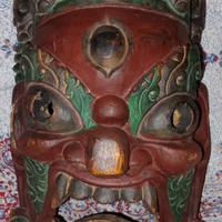 Arte Cinese Tibetana - Antica  Maschera Funeraria