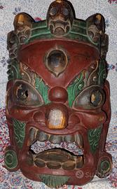Arte Cinese Tibetana - Antica  Maschera Funeraria