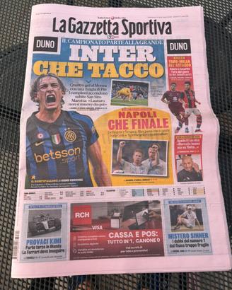 Giornale Calcio 23 Agosto 2026GazzettaDello Sport