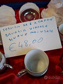 servizio di 6 tazzine da caffè bavaria vintage