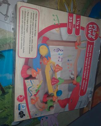 pista biglie grandi in legno 