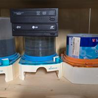 2 DVD REC+ dvd cd vergine + dispenser