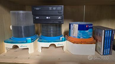 2 DVD REC+ dvd cd vergine + dispenser