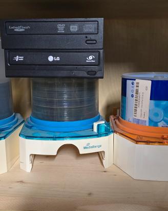 2 DVD REC+ dvd cd vergine + dispenser