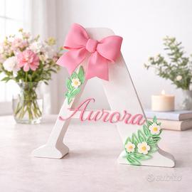 lettera nome camerette battesimo eventi 