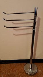 Piantana porta asciugamani a 3 braccia in acciaio