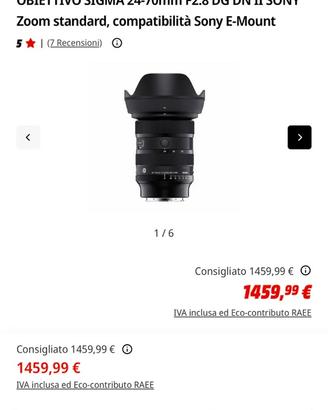 Il SIGMA 24-70mm F2.8 DG DN II