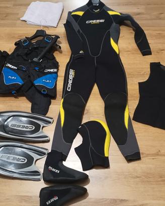 set di abbigliamento sub cressi 