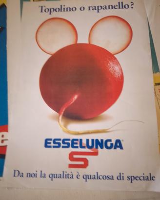 manifesto poster pubblicitario Esselunga rapanello