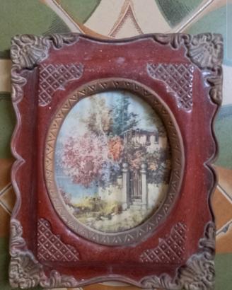 Quadretto Antico con villetta dei primi del 1900