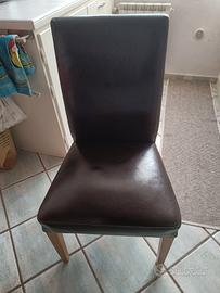 4 SEDIE IKEA IN PELLE