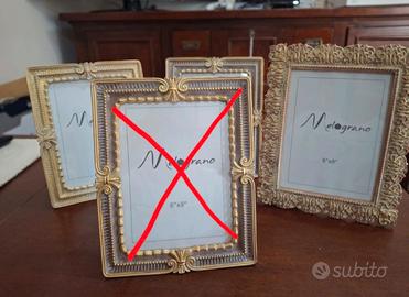 lotto 3 Cornici Portafoto Vintage stile barocco 