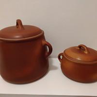 Set di due pentole in cotto marchio Bucci