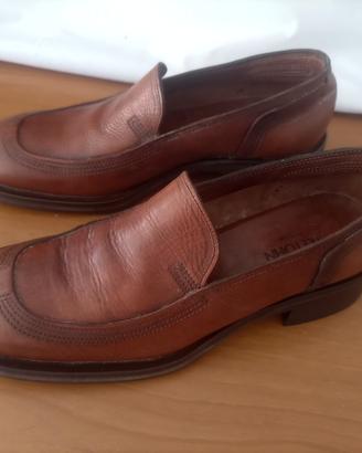 scarpe uomo vero cuoio artigianali n.44 robuste