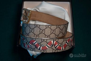 Cintura Gucci Supreme Kingsnake Brown