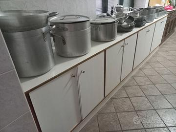 Pentole, casseruole, padelle, colapasta, vassoi