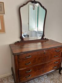 Como in legno con specchiera  vintage/classico
