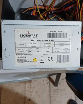 Alimentatore pc + Ssd Nvme  500gb